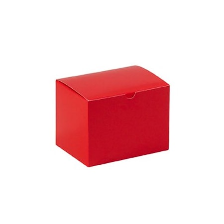 Bsc Preferred 6 x 4-1/2 x 4-1/2'' Holiday Red Gift Boxes, 100PK BUY00026838
